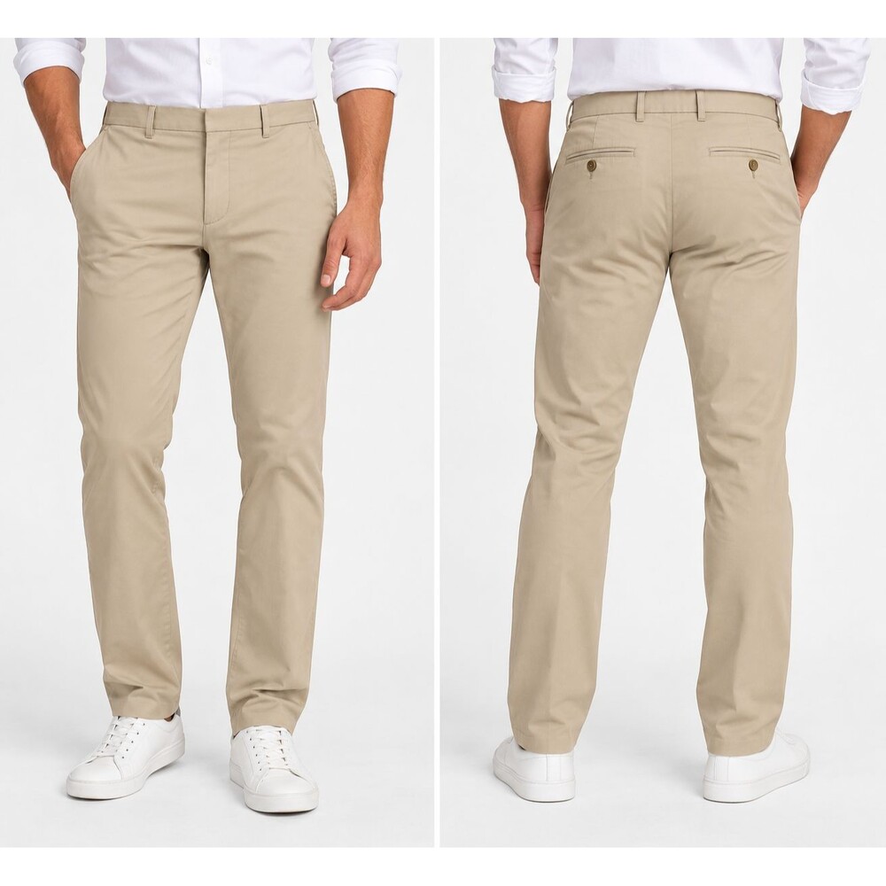 Express Design Studio Producer Pants Men’s 30/32 Beige Khaki Cotton Stretch